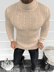 Sweter męski golf beżowy OZONEE L/2665