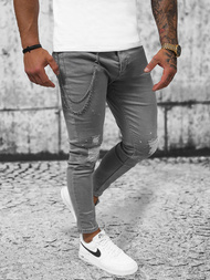 Spodnie jeansowe męskie grafitowe OZONEE O/273SPZ