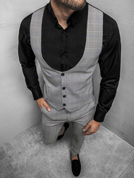 Чоловічий комплект - жилетка та штани чінос Сiрий OZONEE DJ/5552