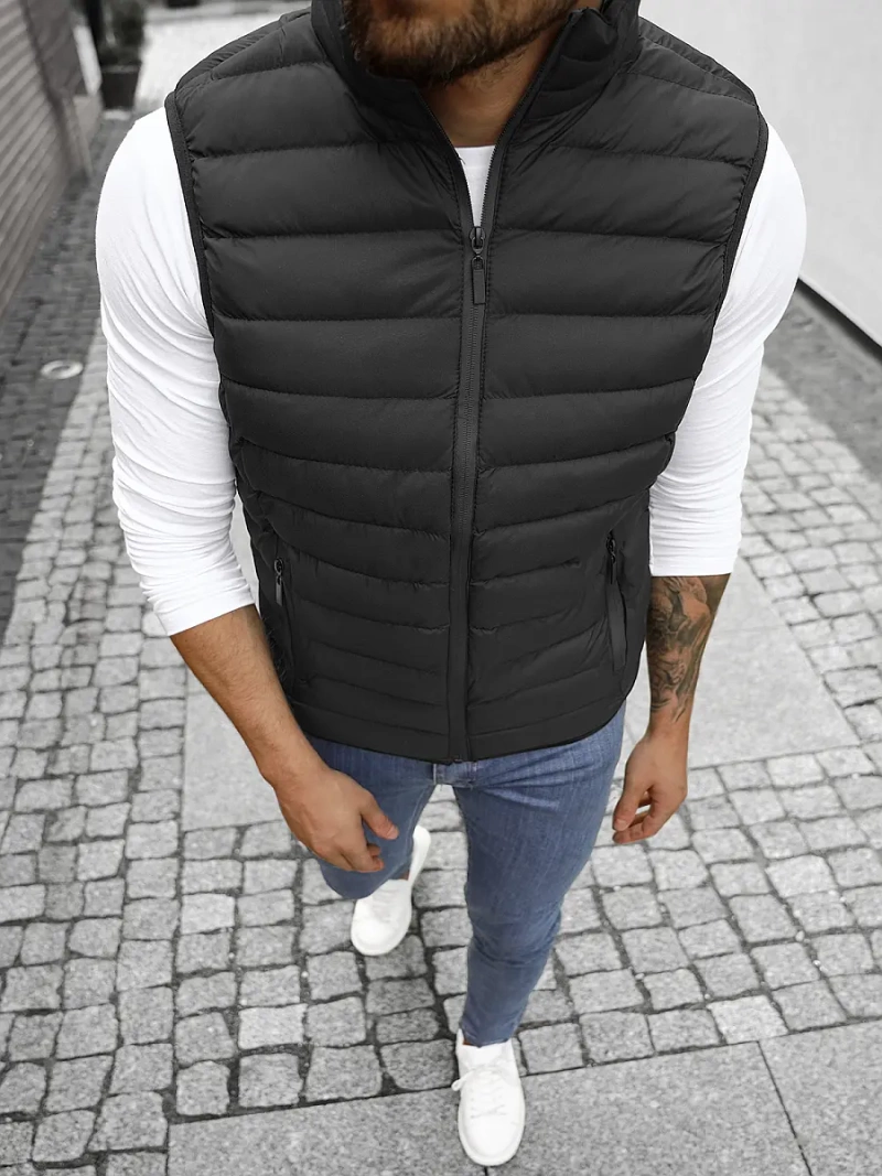 Kamizelka męska pikowana czarna OZONEE JS/M711/392