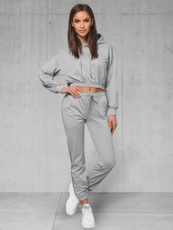 Жіночий спортивний костюм з двох частин ciрий OZONEE O/HW251213B