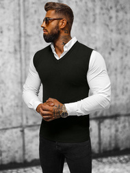 Светр чоловічій чорний OZONEE NB/MM6005/4Z