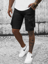 Spodenki męskie chino czarne OZONEE T/BB70012/1Z