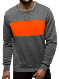 Bluza męska grafitowo-pomarańczowa OZONEE JS/2021/32