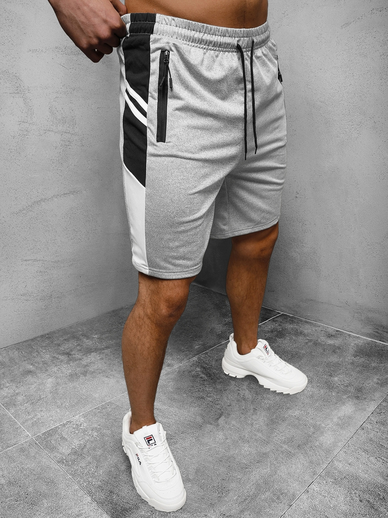 Spodenki dresowe męskie szare OZONEE JS/68007/2