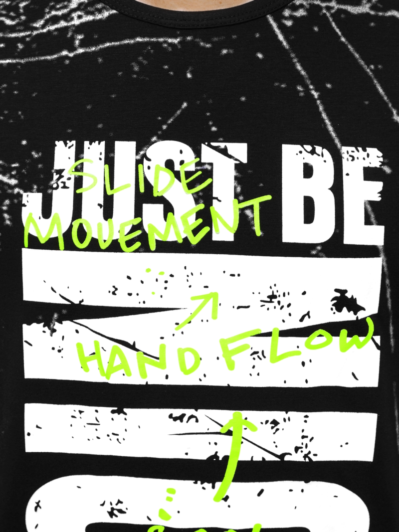 T-Shirt męski czarny OZONEE JS/KS1983