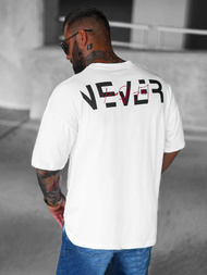 T-shirt męski oversize biały OZONEE O/3430