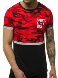 T-Shirt męski czerwony OZONEE JS/SS10982