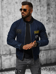 Kurtka męska jeansowa granatowa OZONEE NB/MJ509BZ