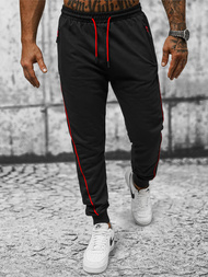 Spodnie dresowe męskie czarne OZONEE JS/8K193