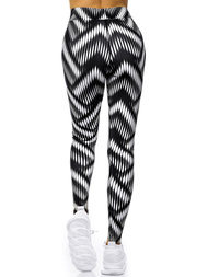 Legginsy damskie czarno-białe OZONEE O/20700