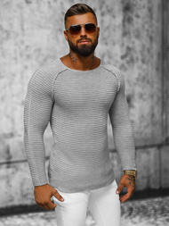 Sweter męski szary OZONEE L/1442Z