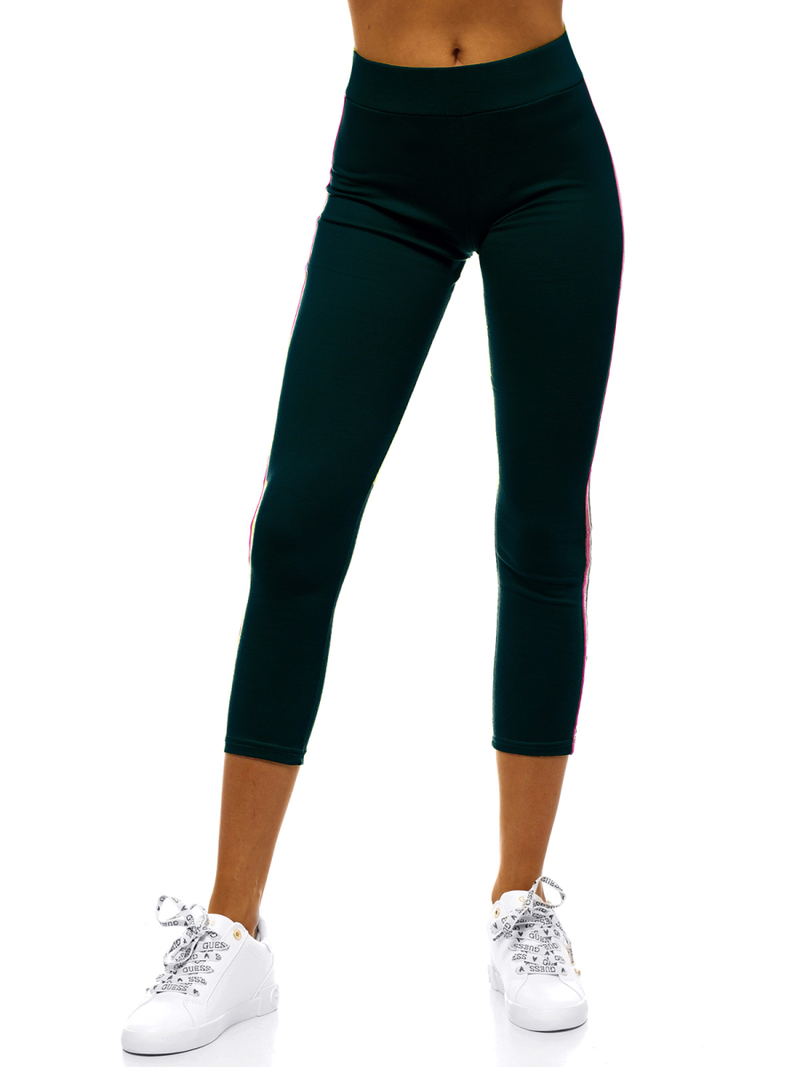 Legginsy damskie ciemno-zielone OZONEE JS/1036/E18