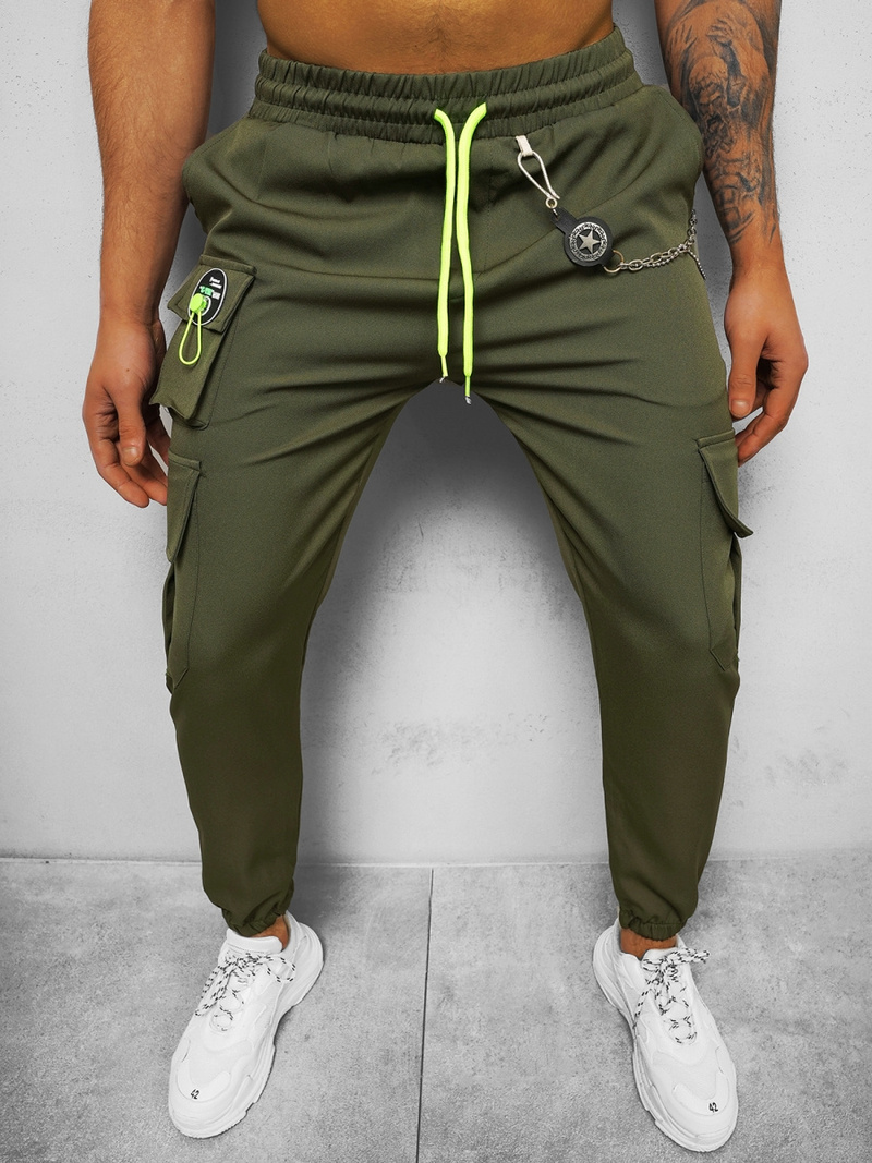 Spodnie męskie chino jogger khaki OZONEE O/CP149