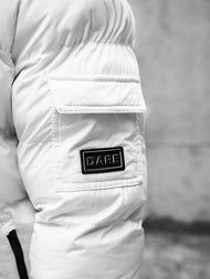 Kurtka zimowa męska pikowana biała OZONEE N/7332