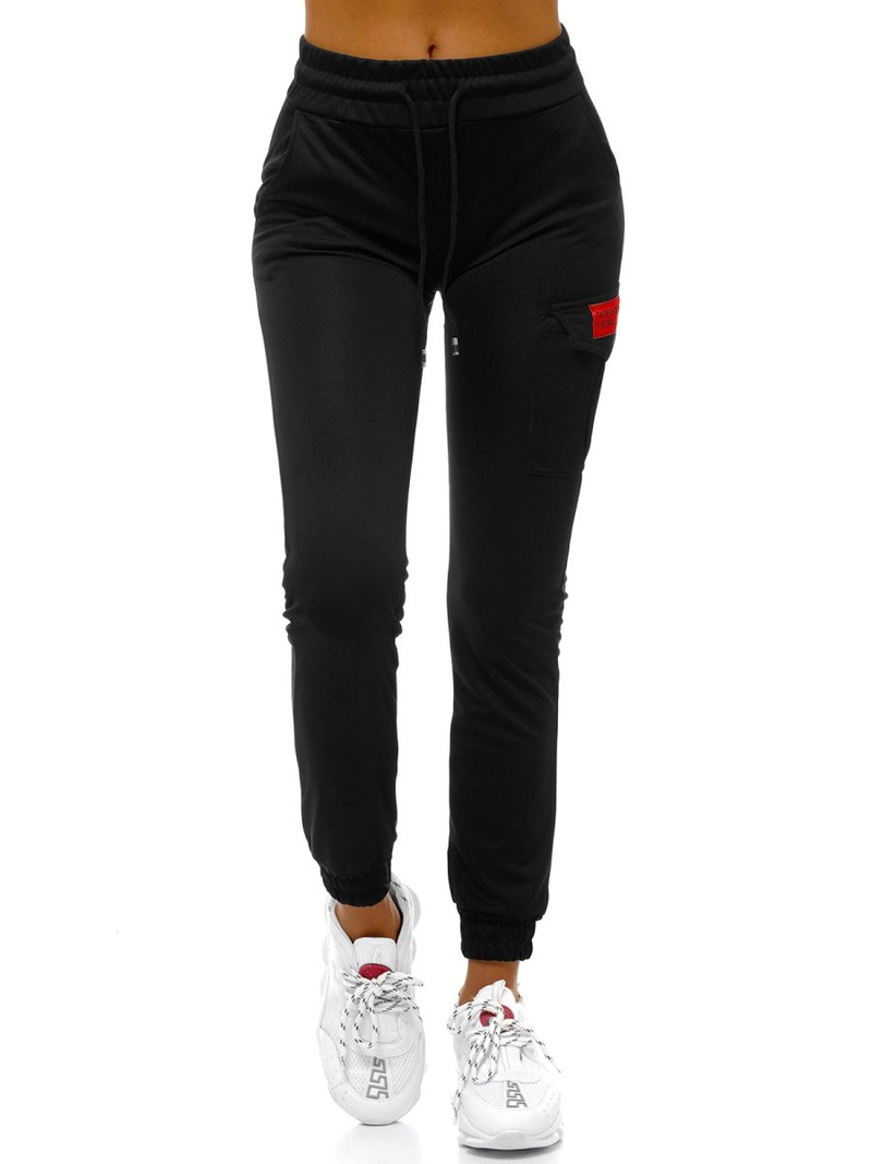 Спортивні штани жіночі Чорно-Червонi OZONEE O/82320