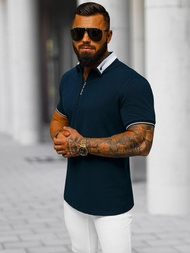 Koszulka męska polo granatowa OZONEE O/DA836