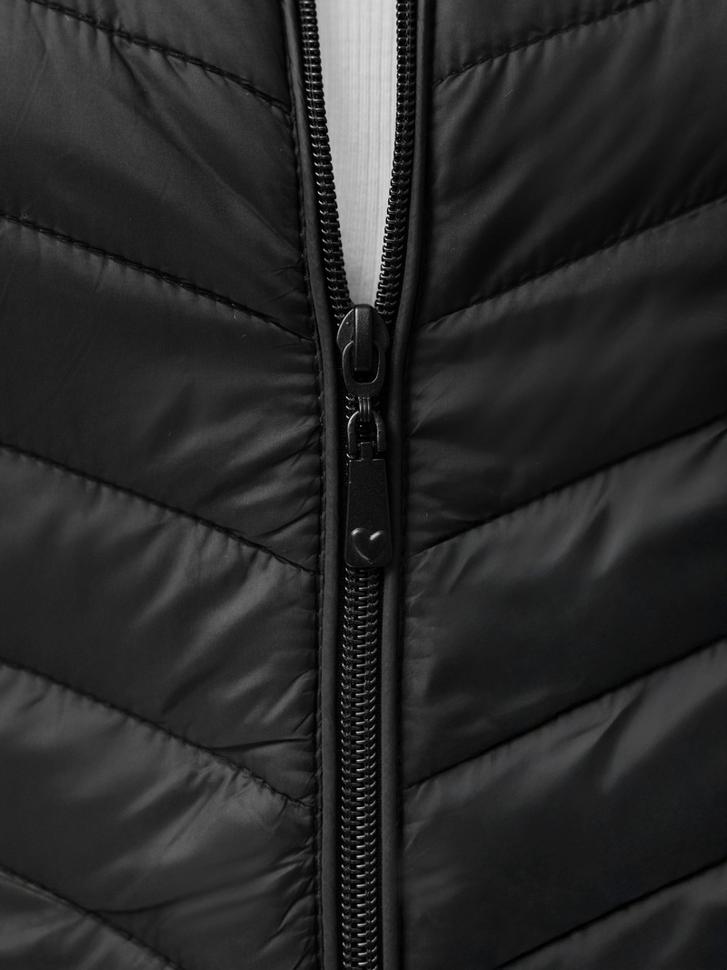 Kamizelka damska pikowana czarna OZONEE JS/16M9255/392