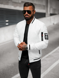 Kurtka męska bomberka biała OZONEE JS/84M3034/281