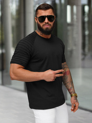 T-shirt męski czarny OZONEE JS/8T88/3Z