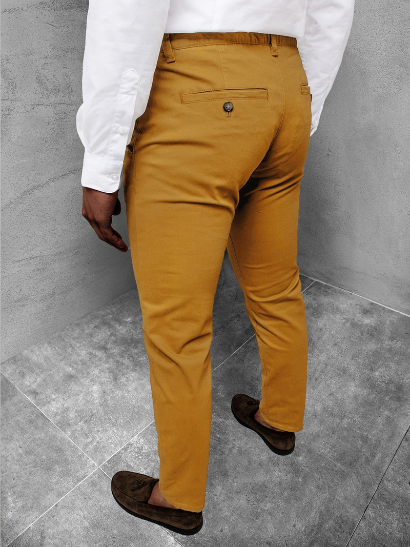 Чоловічі штани чинос Темно-Жовтi OZONEE JB/JP1146/4