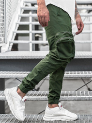 Spodnie męskie chino joggery khaki OZONEE C/2046