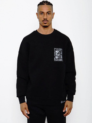 Bluza męska oversize czarna OZONEE MACH/M3257