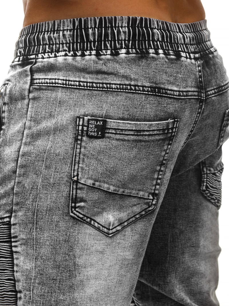 Spodenki męskie jeansowe grafitowe OZONEE RF/HY320/1