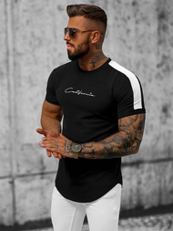 T-shirt męski czarny OZONEE O/P1267