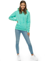 Bluza z kapturem damska miętowa/2 OZONEE JS/W02/61Z