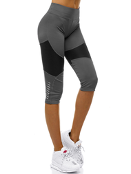 Legginsy damskie krótkie grafitowe OZONEE X/1254