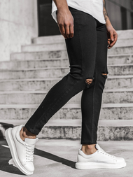 Spodnie męskie jeansowe czarne/2 OZONEE DP/585