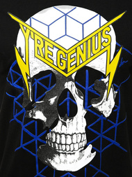 T-Shirt męski z nadrukiem czarny OZONEE JS/Y70002