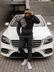 Komplet dresowy męski czarny OZONEE JS/68C10381/3Z