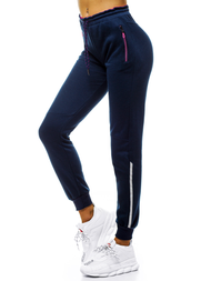 Spodnie dresowe damskie granatowe OZONEE JS/KSW5007
