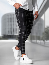 Spodnie męskie chino materiałowe czarne OZONEE O/P4009Z