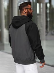 Kurtka męska bomberka czarna OZONEE JS/5M3213/392