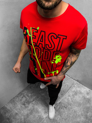 T-Shirt męski czerwony OZONEE JS/KS1949Z