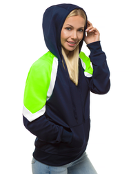 Bluza z kapturem damska granatowa OZONEE JS/JK88118/25