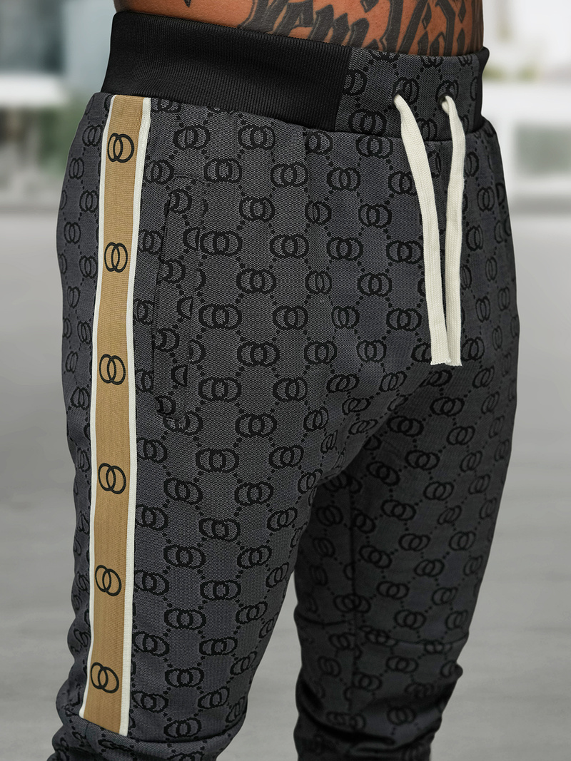 Спортивний костюм чоловічій чорний OZONEE O/FF5110AB