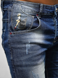 Spodnie jeansowe męskie niebieskie OZONEE NB/MP0024B