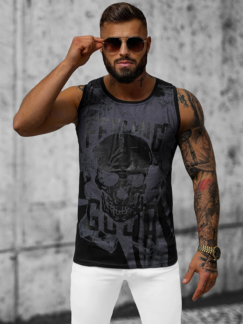 Футболка чоловіча чорна OZONEE O/T106/3