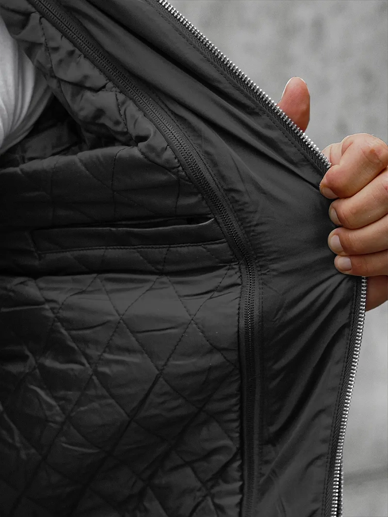 Kurtka skórzana męska czarna OZONEE JS/11Z8004