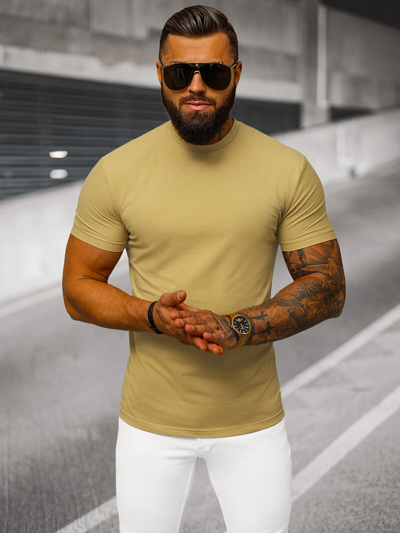 Футболка чоловіча Бежевий OZONEE NB/MT3001