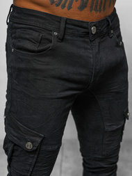 Spodnie męskie joggery czarne OZONEE O/E6979N