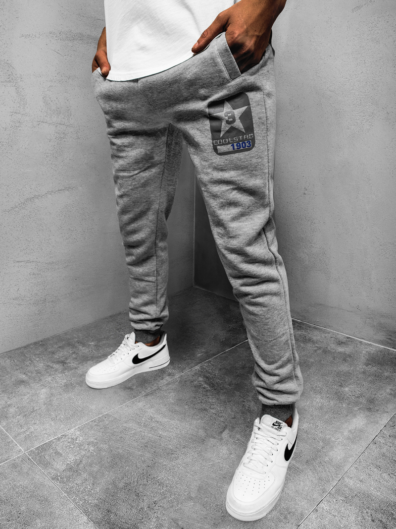 Spodnie dresowe męskie szare OZONEE JS/K10001SP