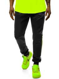 Штани спортивні чоловічі Чорно-Зеленi OZONEE JS/AM120