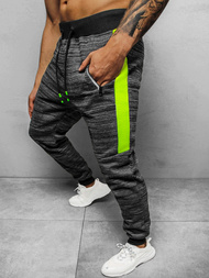 Spodnie dresowe męskie czarne OZONEE JS/K60011Z