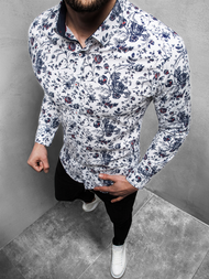 Koszula męska w kwiaty OZONEE EP/K03Z