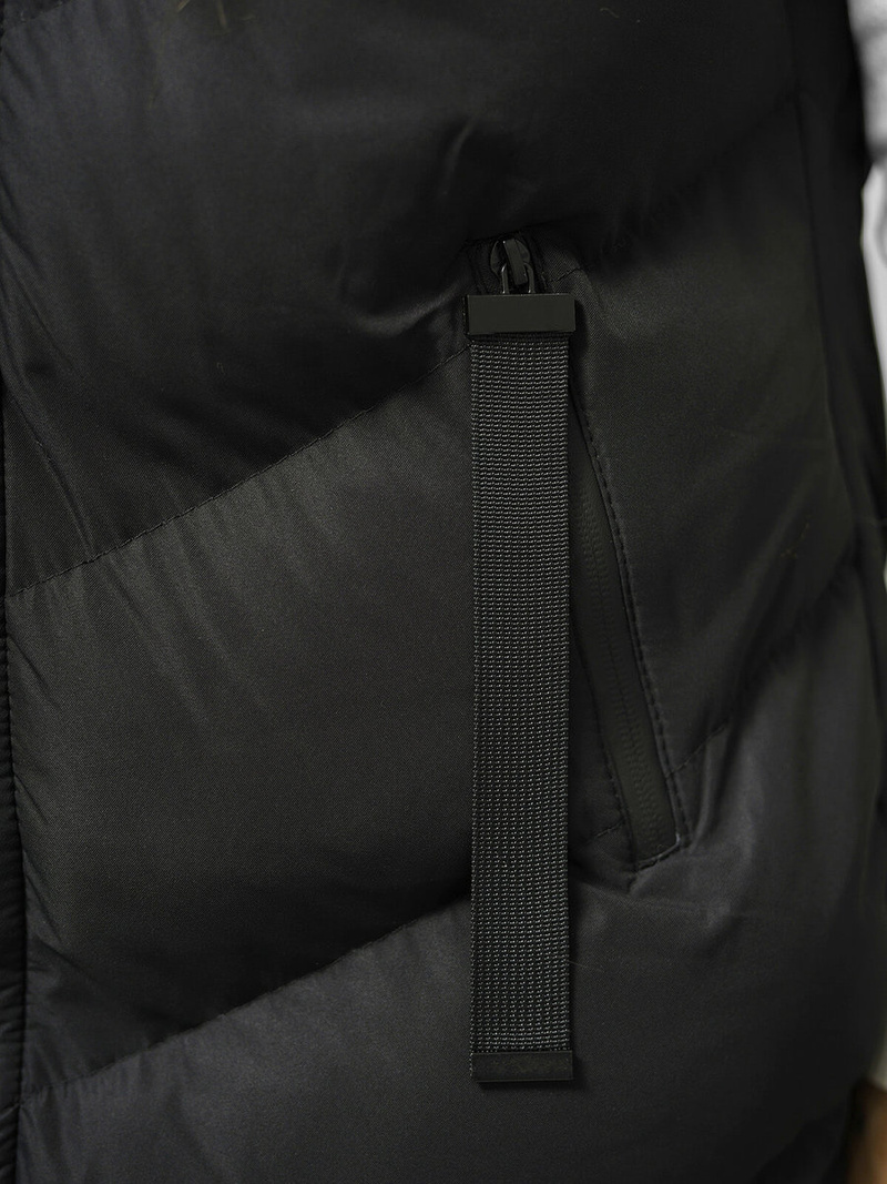 Стьобаний жіночий жилет чорний OZONEE JS/M787/392